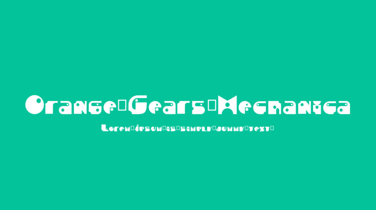Orange Gears Mechanica Font