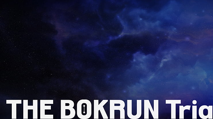 THE BOKRUN Trial Font Family