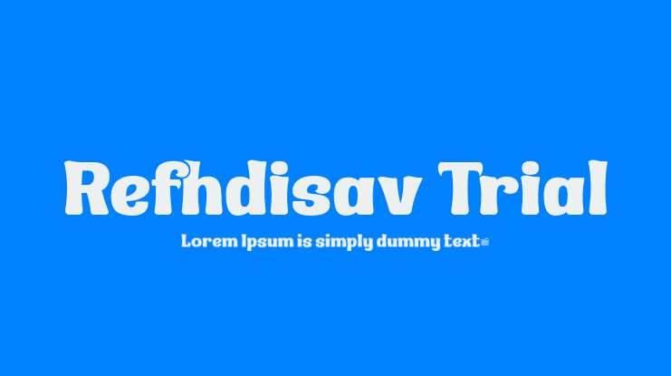 Refhdisav Trial Font Family