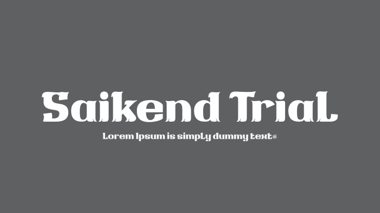Saikend Trial Font
