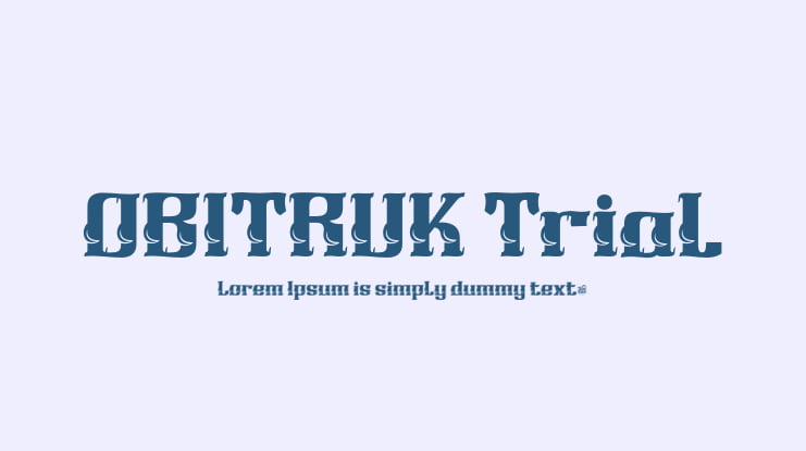 OBITRUK Trial Font