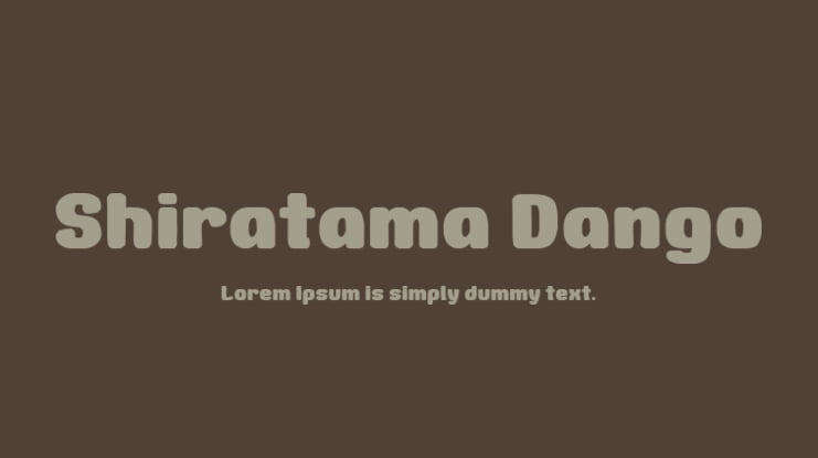 Shiratama Dango Font