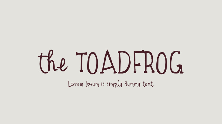 the TOADFROG Font