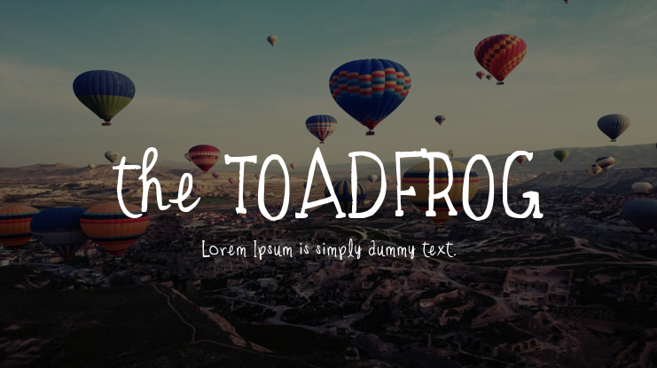 the TOADFROG Font