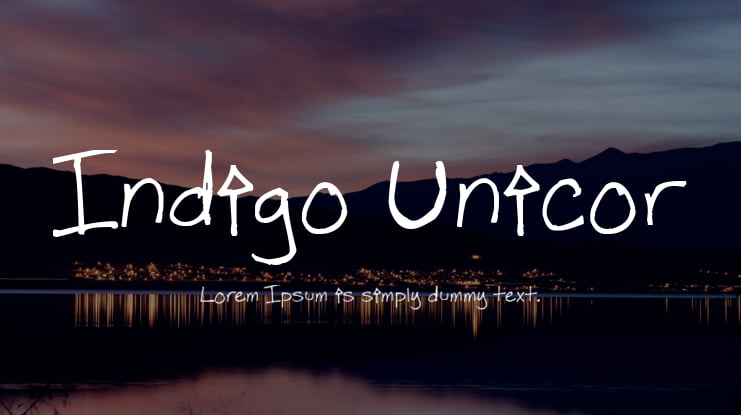 Indigo Unicor Font
