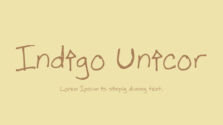 Indigo Unicor Font