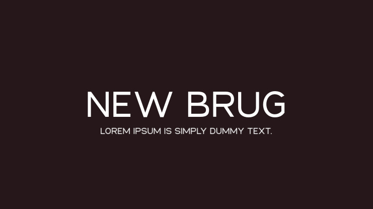 NEW BRUG Font Family