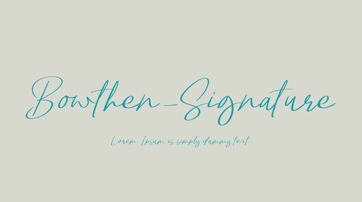 Bowthen_Signature Font