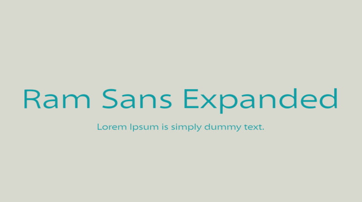 Ram Sans Expanded Font Family