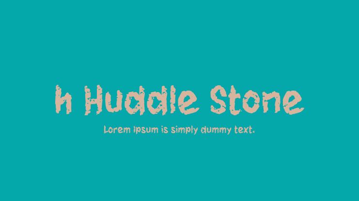 h Huddle Stone Font