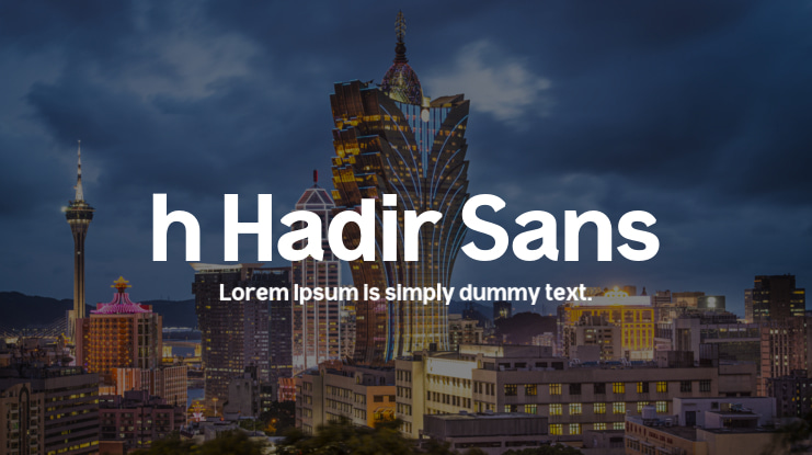 h Hadir Sans Font