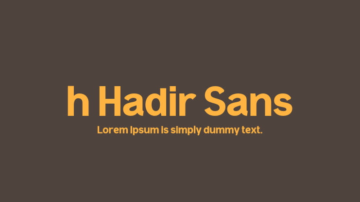 h Hadir Sans Font