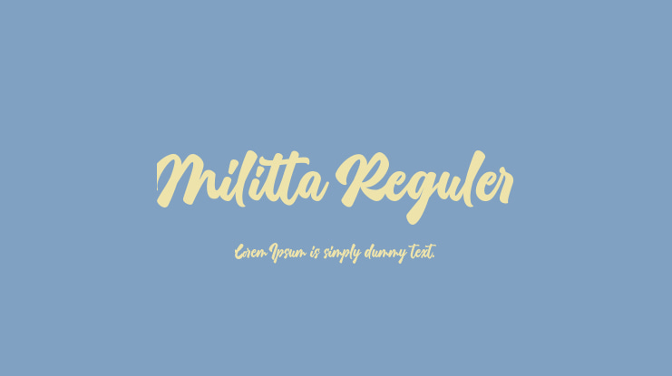 Militta Reguler Font