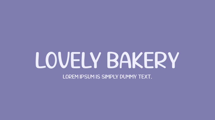 Lovely Bakery Font