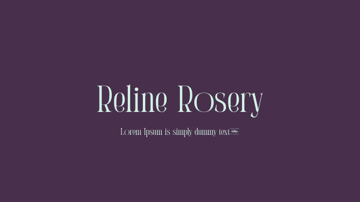 Reline Rosery Font
