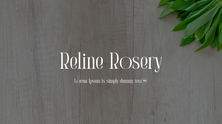 Reline Rosery Font