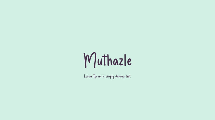 Muthazle Font