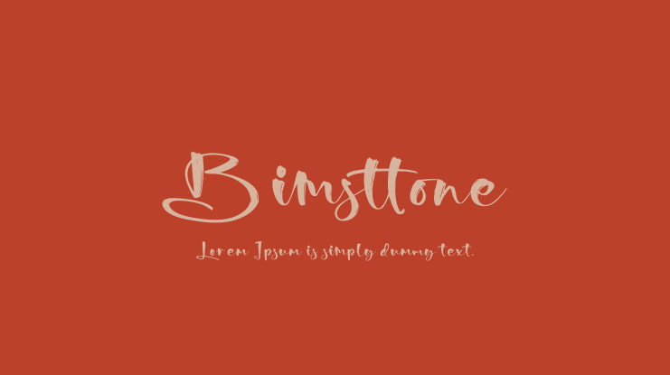 Bimsttone Font