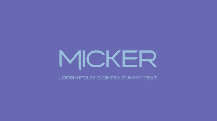 Micker Font