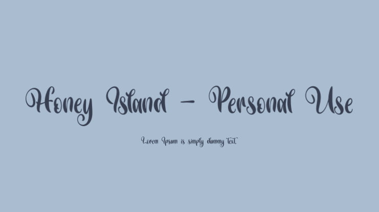 Honey Island - Personal Use Font