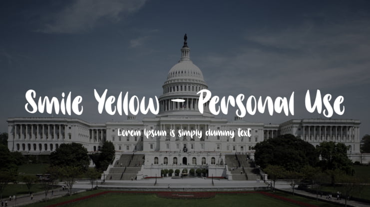 Smile Yellow - Personal Use Font