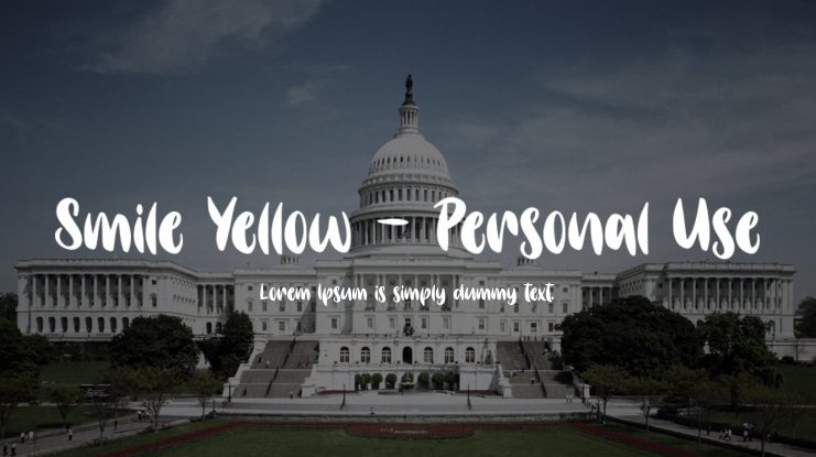 Smile Yellow - Personal Use Font