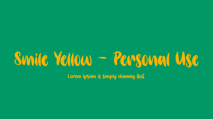 Smile Yellow - Personal Use Font