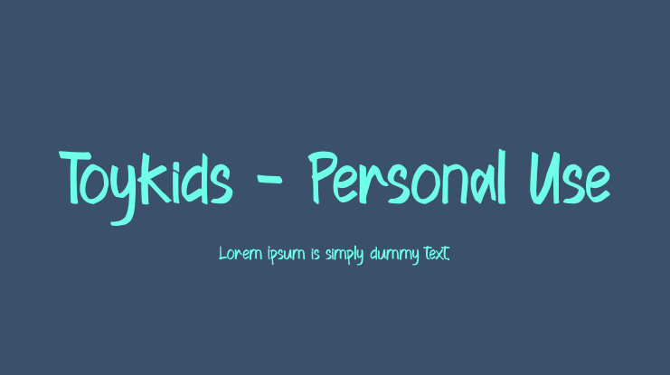 Toykids - Personal Use Font