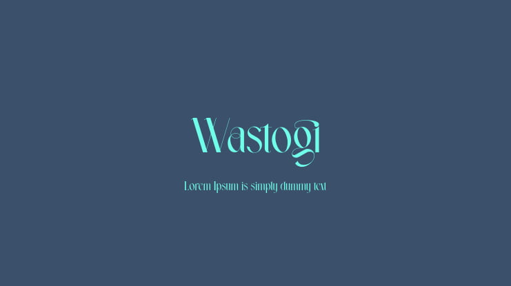 Wastogi Font