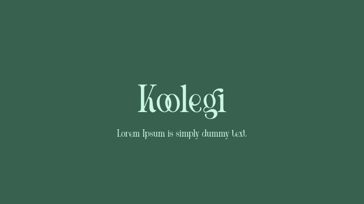 Koolegi Font