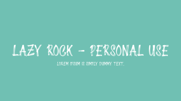 Lazy Rock - Personal Use Font