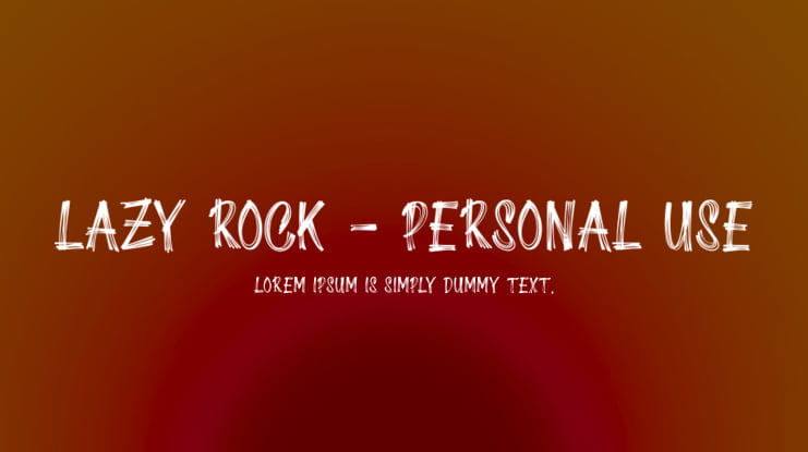 Lazy Rock - Personal Use Font