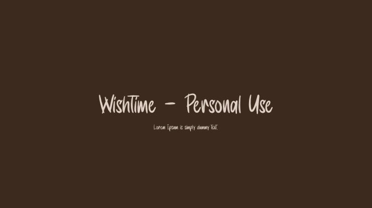 Wishtime - Personal Use Font