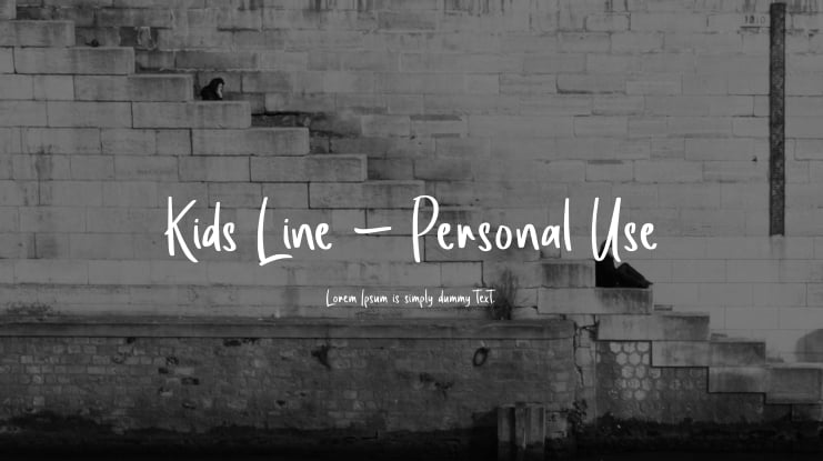 Kids Line - Personal Use Font