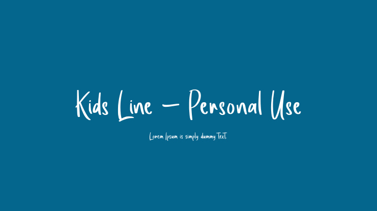 Kids Line - Personal Use Font
