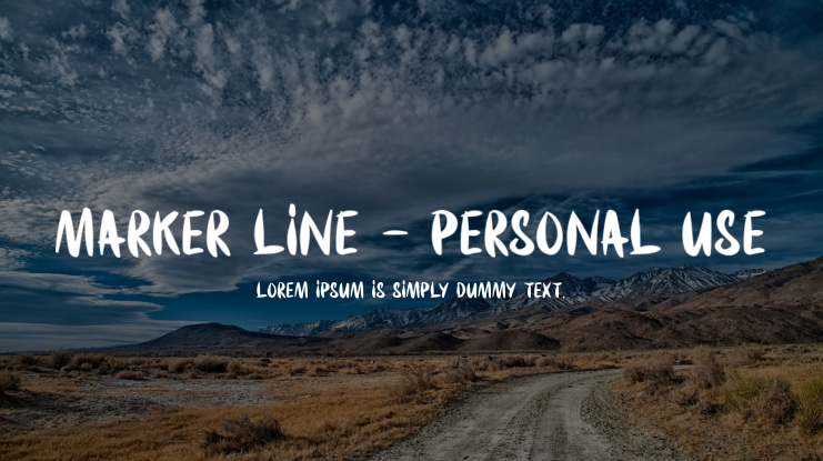 Marker Line - Personal Use Font