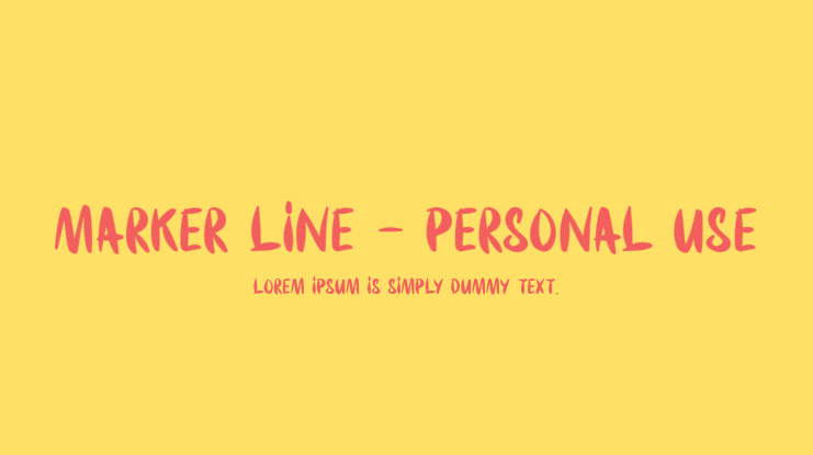 Marker Line - Personal Use Font