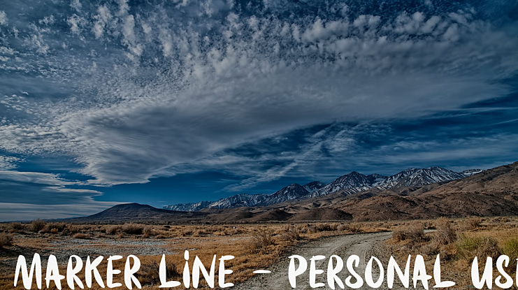 Marker Line - Personal Use Font