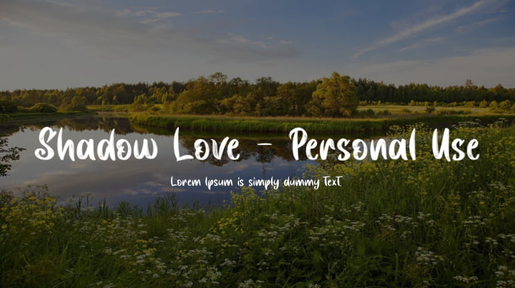 Shadow Love - Personal Use Font