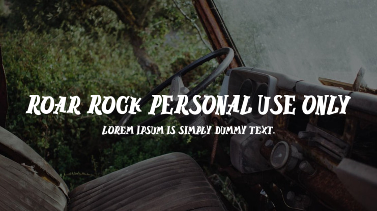 Roar Rock PERSONAL USE ONLY Font
