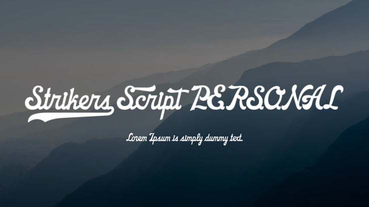 Strikers Connect PERSONAL Font