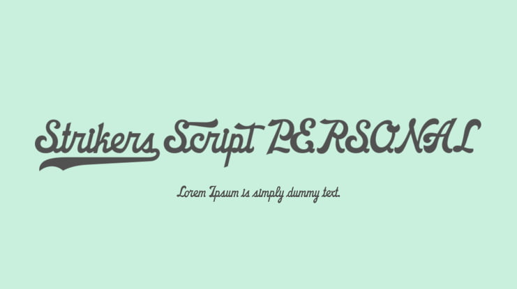 Strikers Connect PERSONAL Font