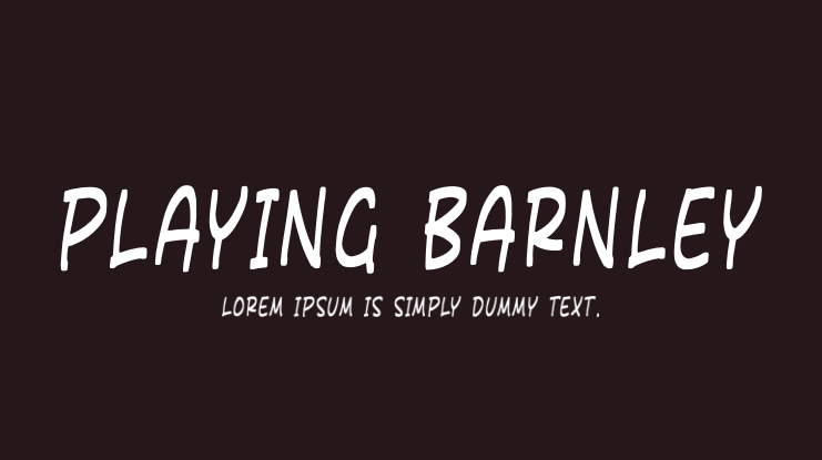 Playing Barnley Font Family