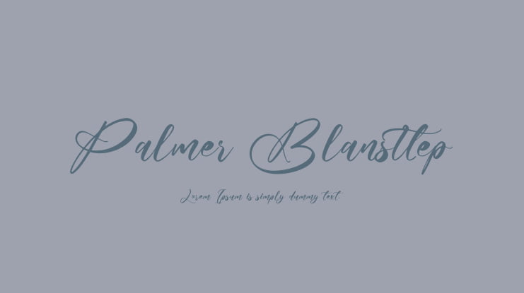 Palmer Blansttep Font