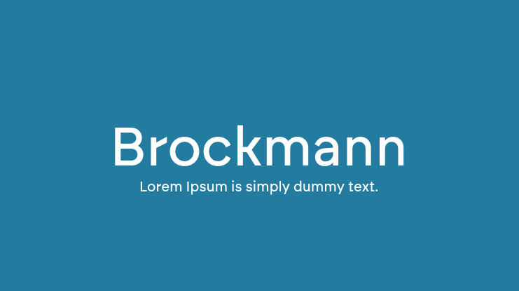 Brockmann Font