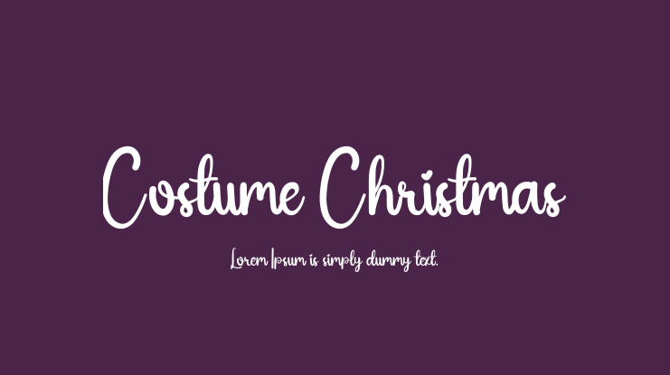 Costume Christmas Font