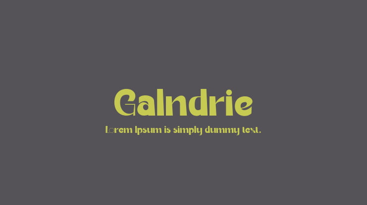 Galndrie Font Family