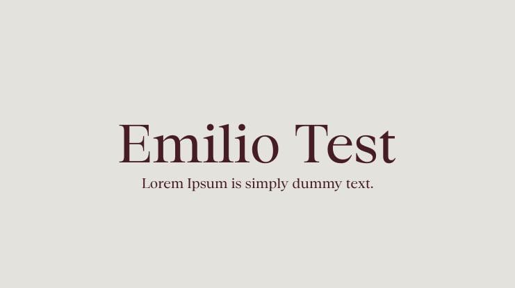 Emilio Test Font Family