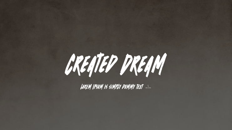 Created Dream Font