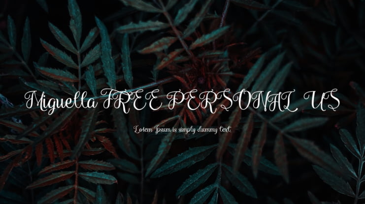 Miguella FREE PERSONAL US Font